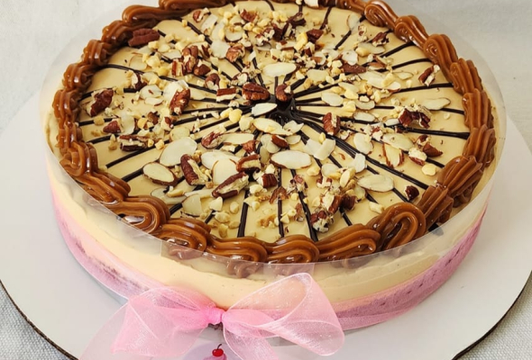 Brownie Cheesecake Dulce de Leche y Nueces